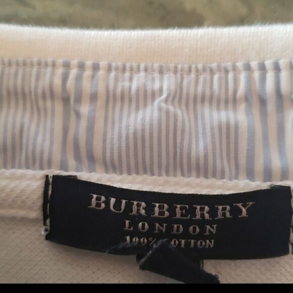 burberry Women's Solid White Golf Polo Shirt - Picture 3 of 4